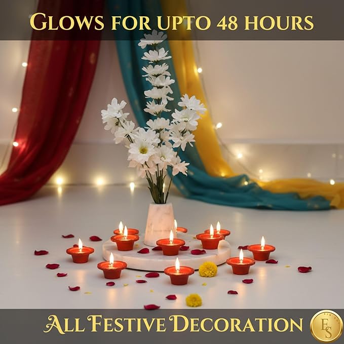 Water Sensor Diya for Home Decoration Floating Led Light Diya (Pack of 6)